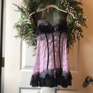 New, never work Native intimates 36B in a light purple lace and black